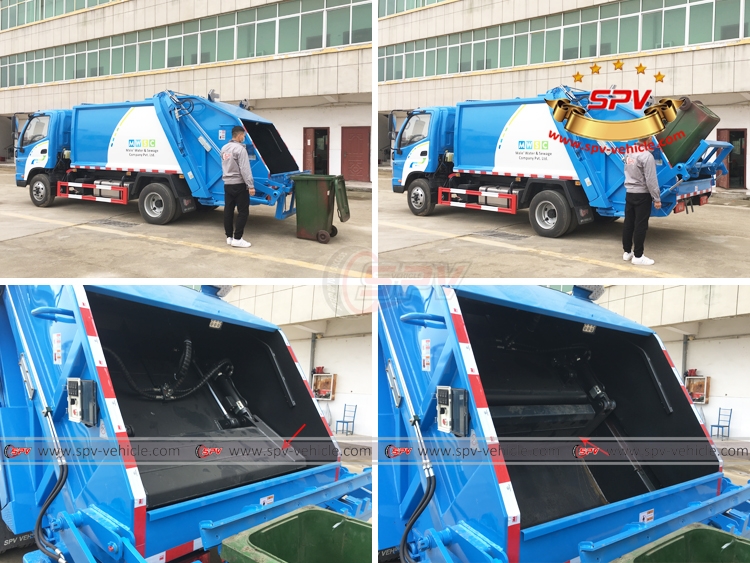 Garbage Compactor Truck FOTON - Dustbin Lifting